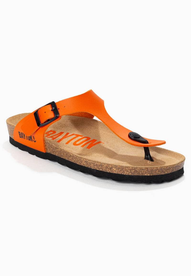 Orange Mercury Toe-Strap Sandals