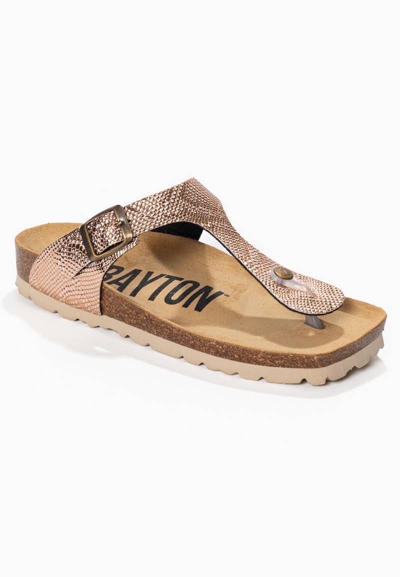 Mercure Rose Gold Toe Post Sandals