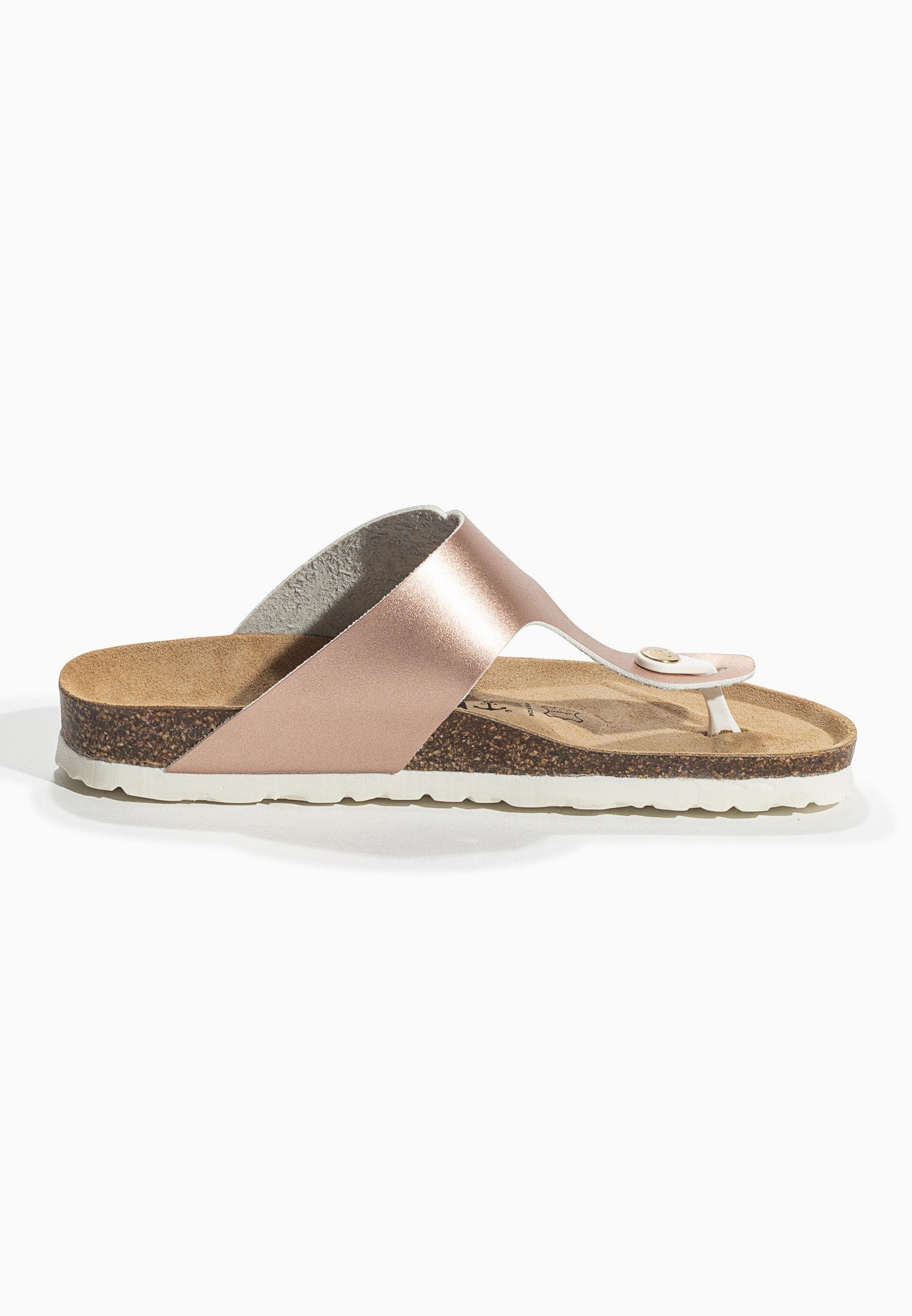 Rose gold Mercure sandals with toe post