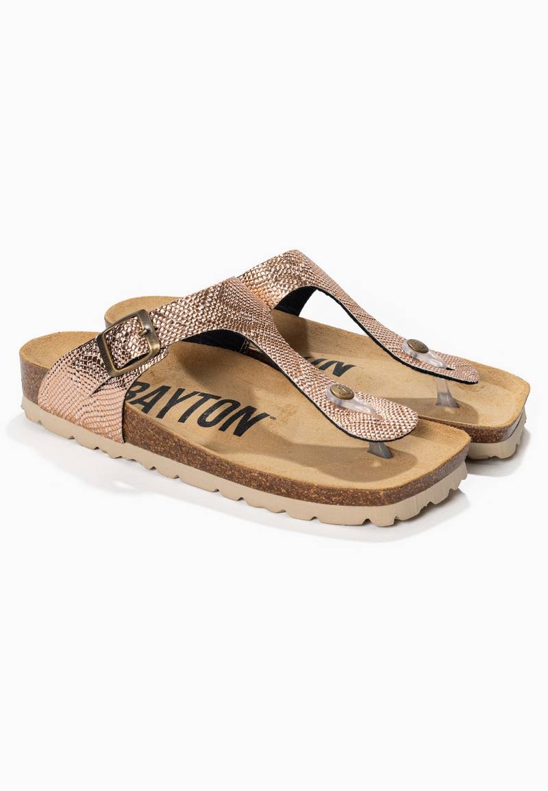 Mercure Rose Gold Toe Post Sandals