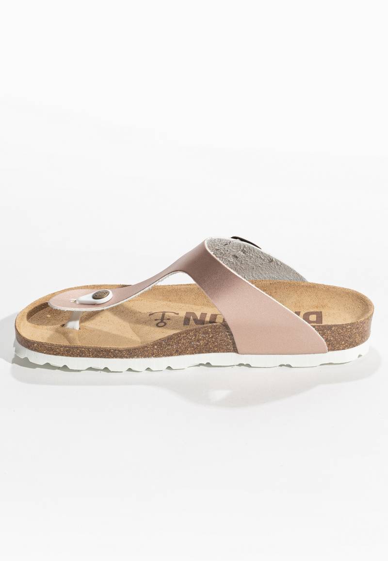 Rose gold Mercure sandals with toe post