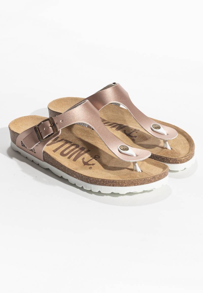 Rose gold Mercure sandals with toe post