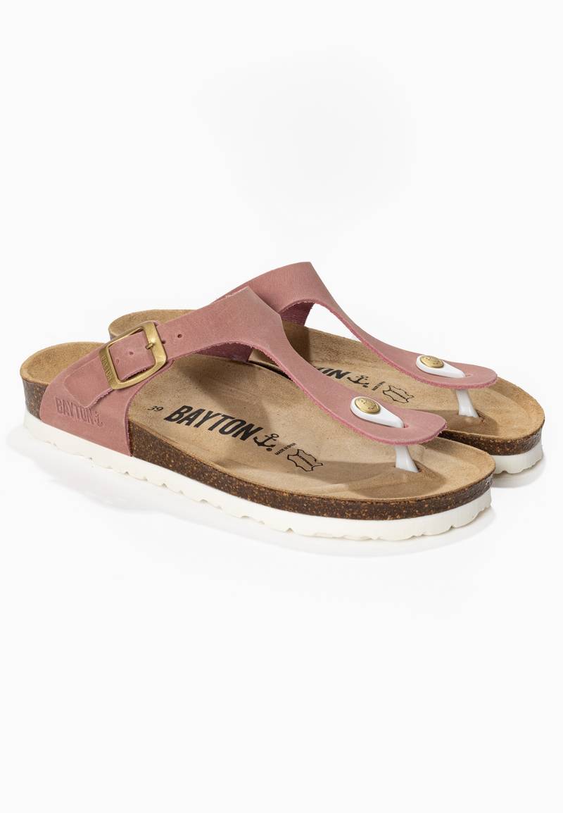 Mercure Rose 100% Leather Toe-Thong Sandals