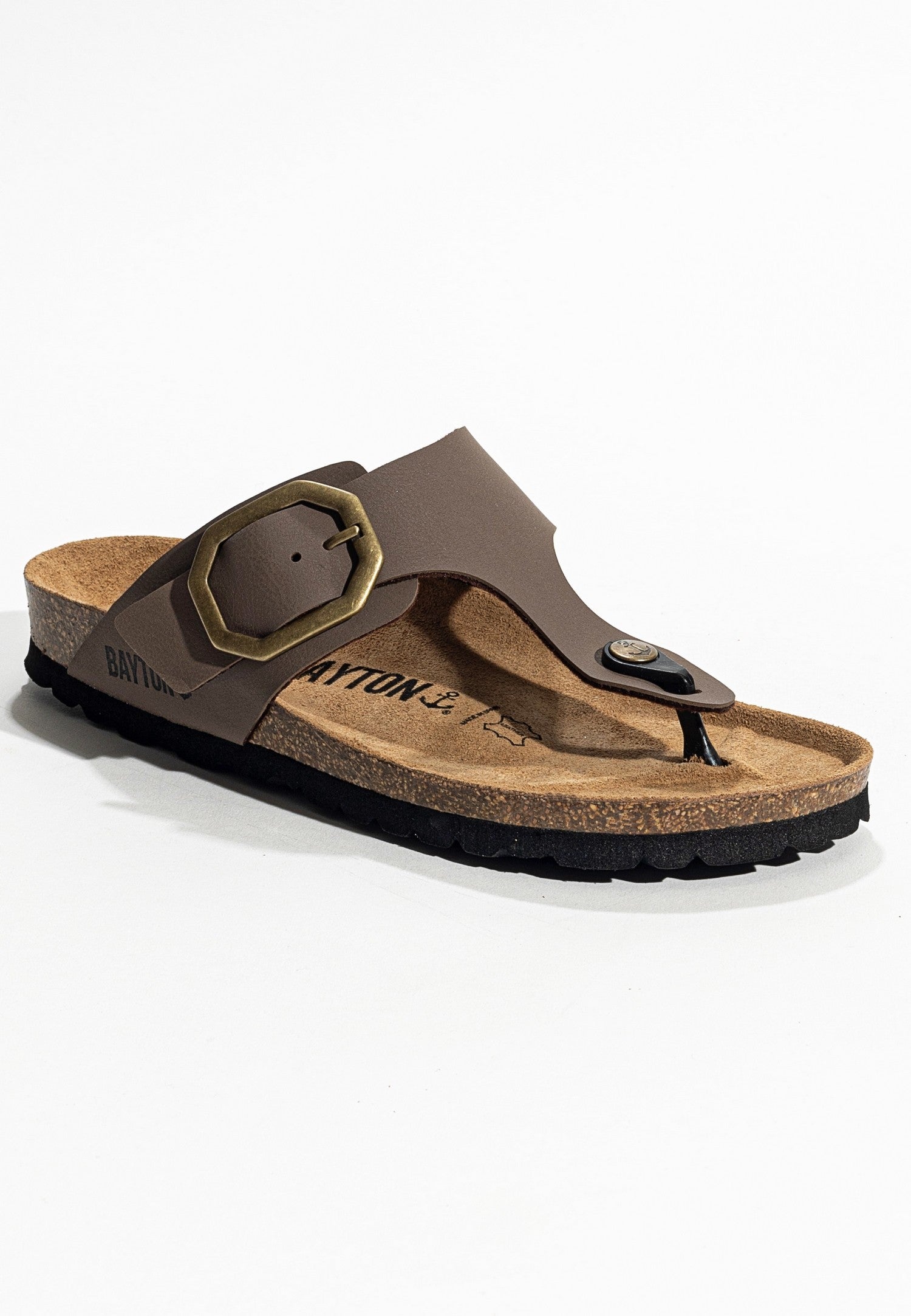 Taupe Mercure Toe-Strap Sandals