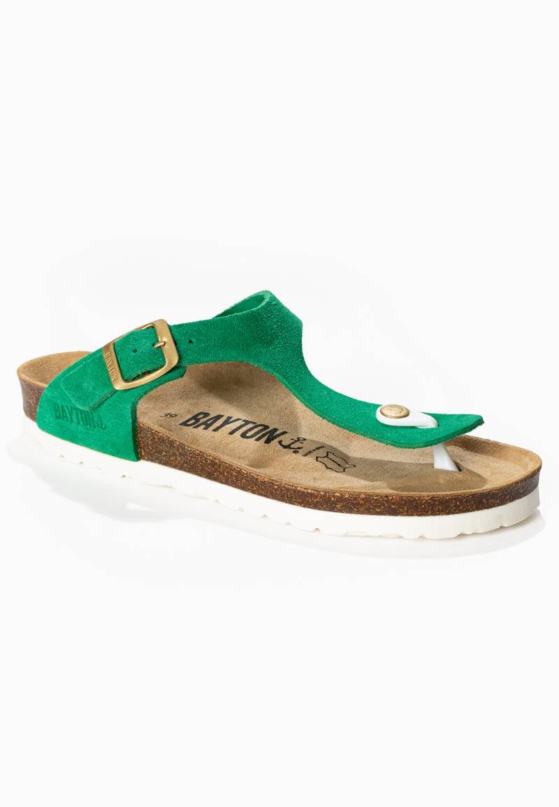 Green Mercury Toe-Strap Sandals