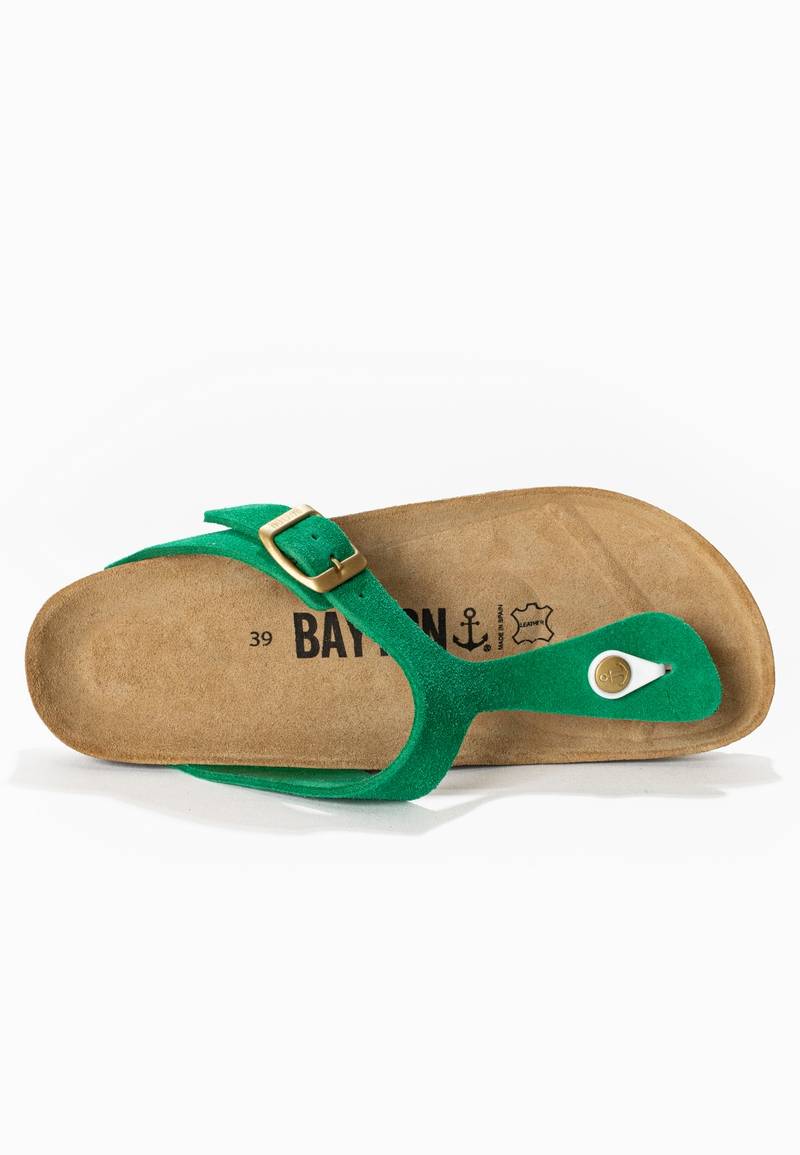 Green Mercury Toe-Strap Sandals