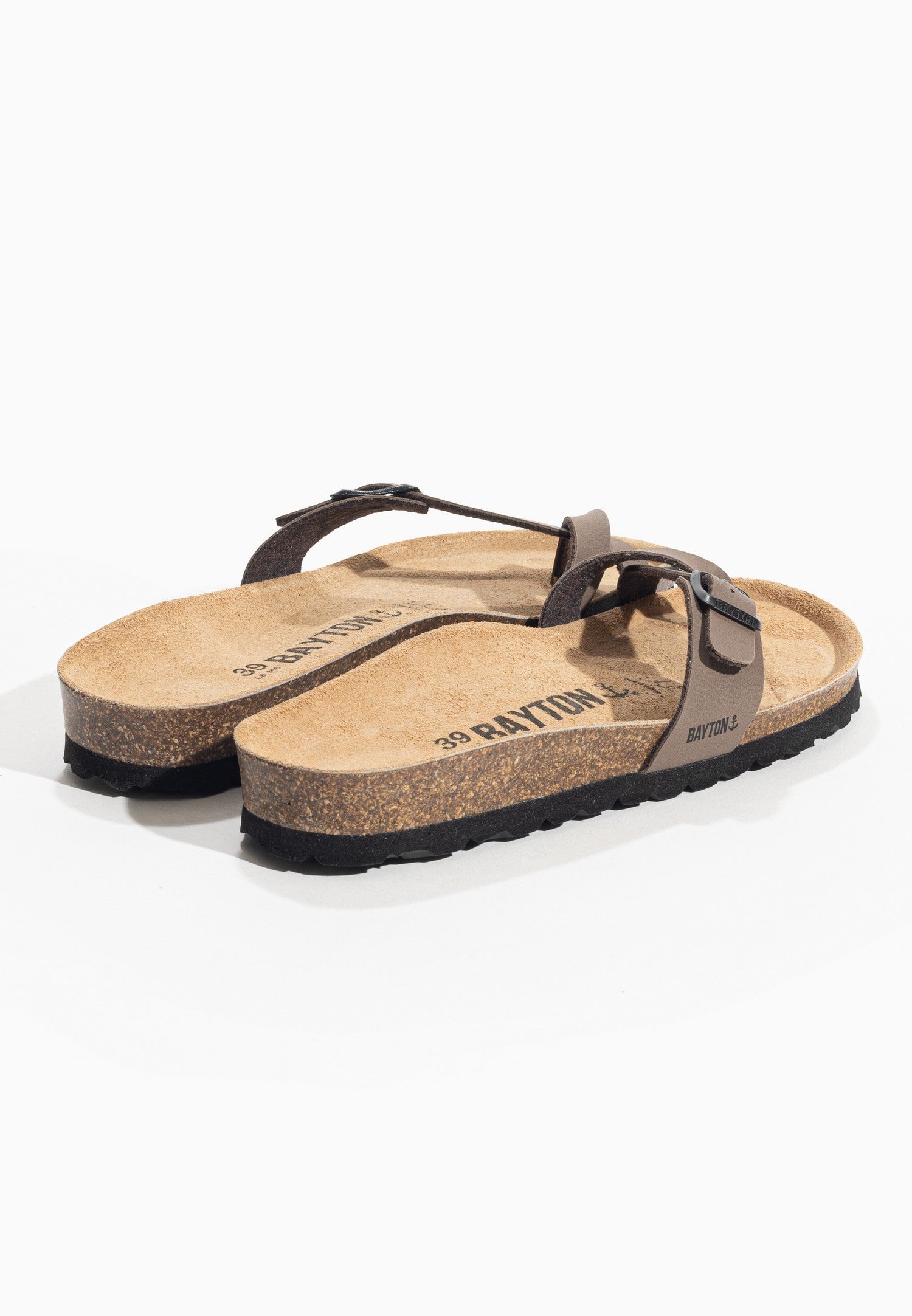 Miya Brown Toe-Strap Sandals