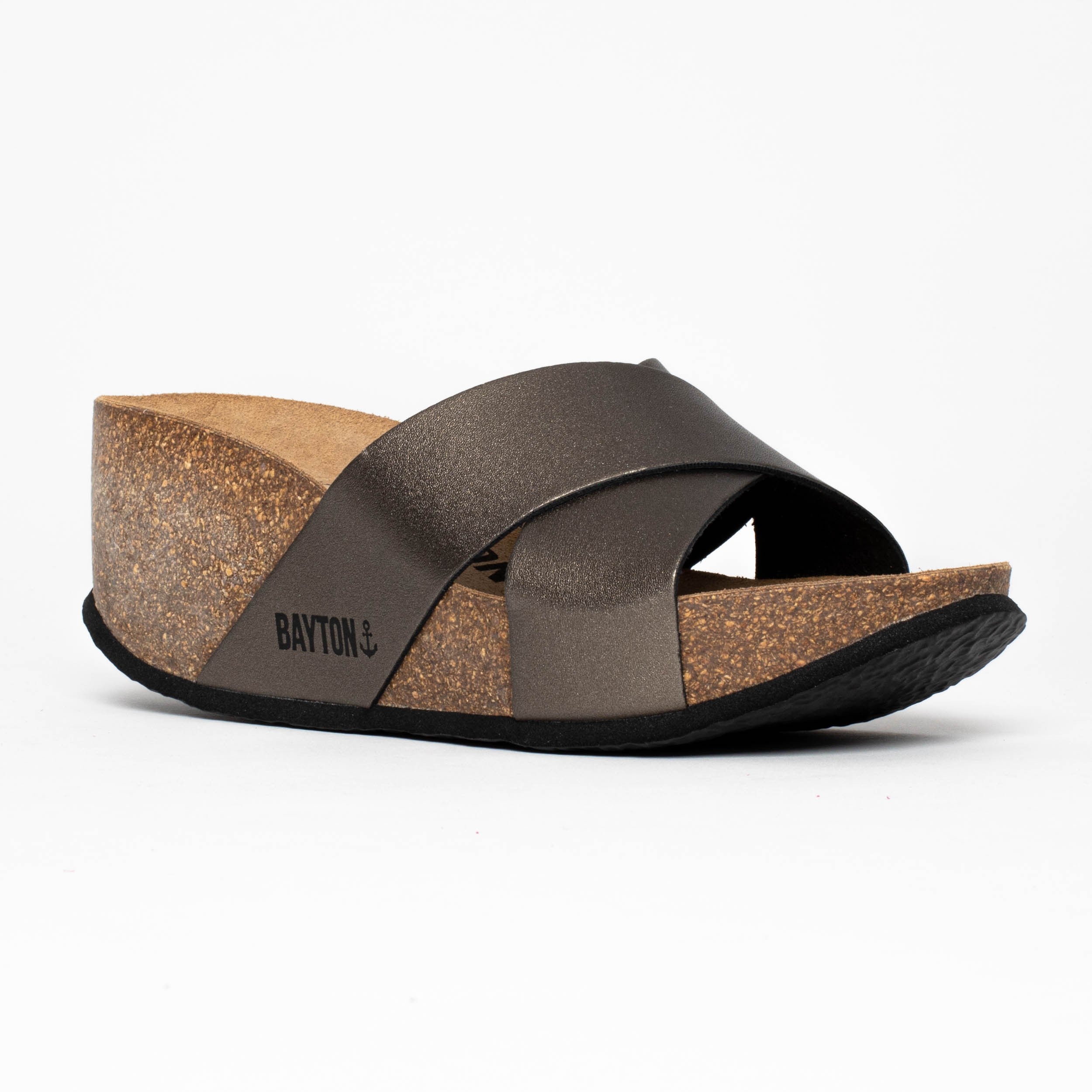 Liverpool Pewter Wedge and Semi-Wedge Sandals