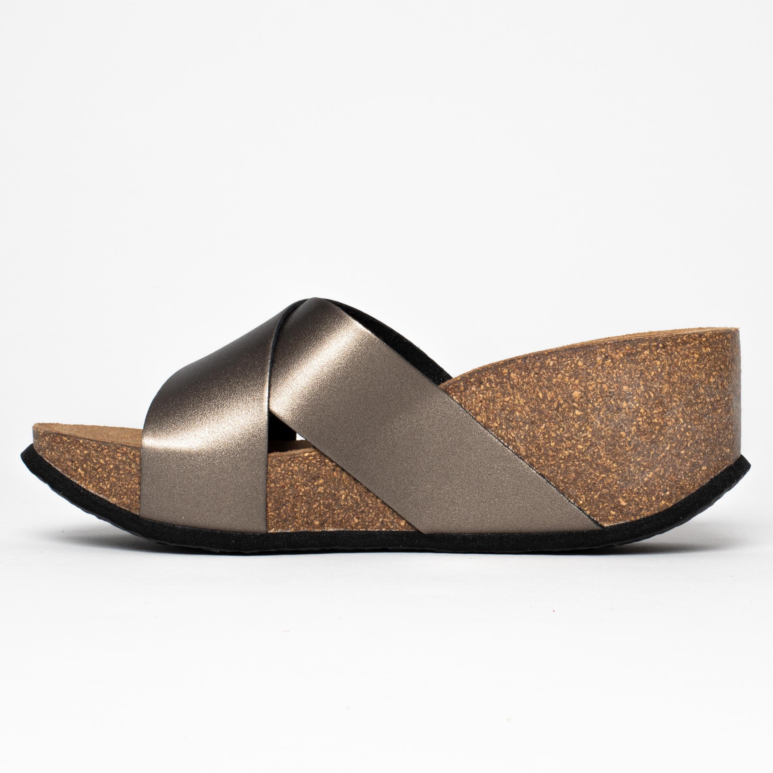 Liverpool Pewter Wedge and Semi-Wedge Sandals