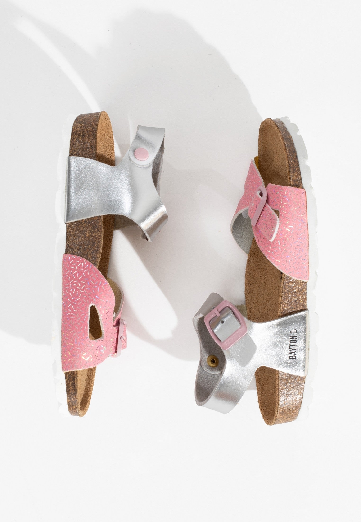 Pegasus Pink and Silver Multi-Strap Sandals