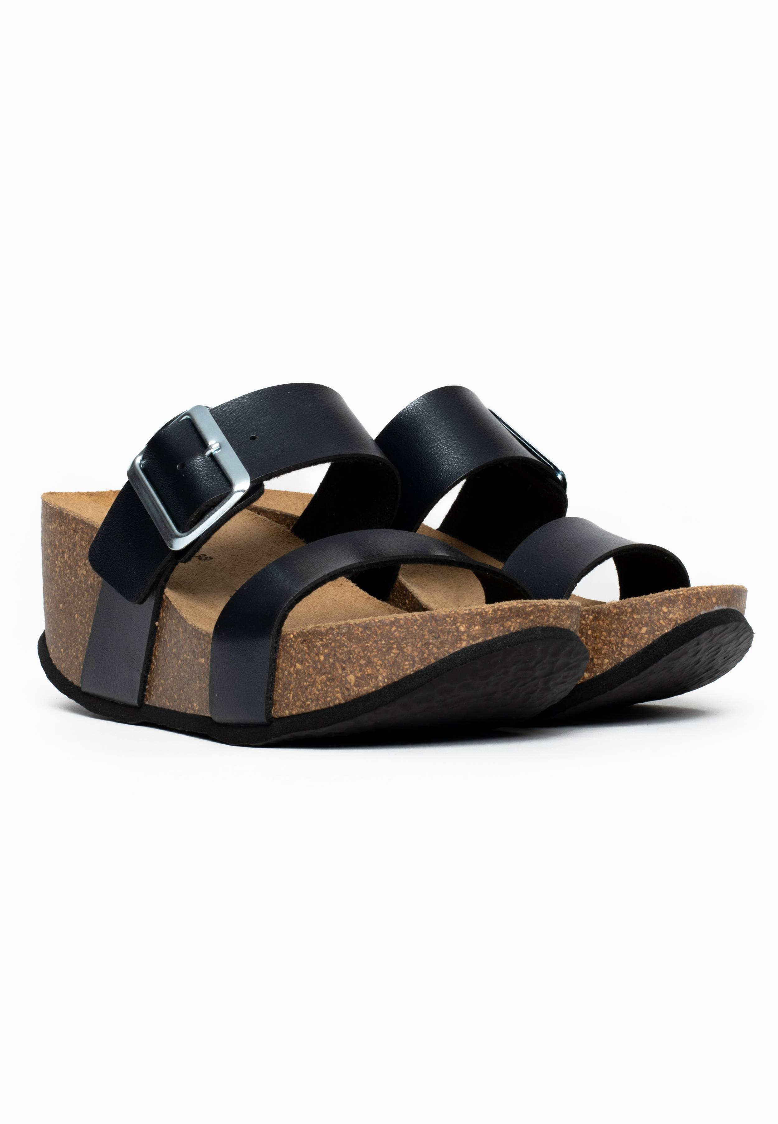 Newcastle Black Wedge and Semi-Wedge Sandals