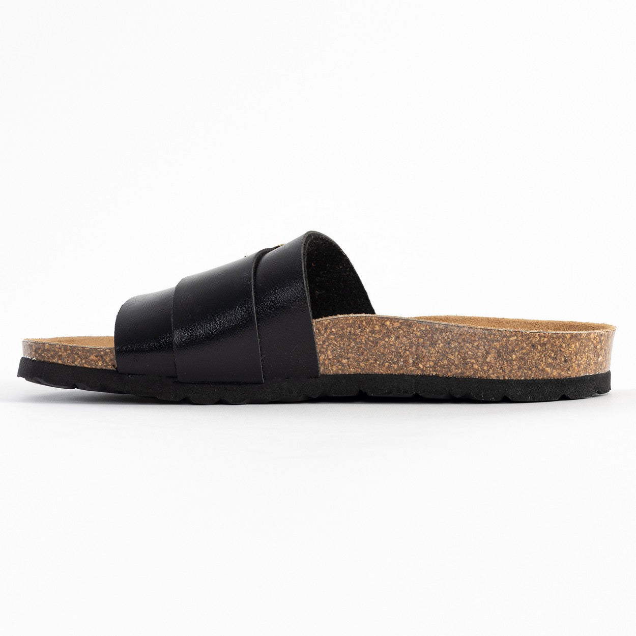 Orense Black 1 Strap Sandals