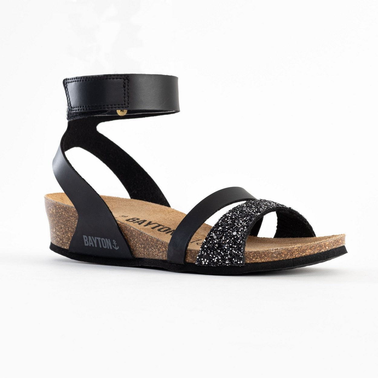 Otrante Black Wedge and Semi-Wedge Sandals