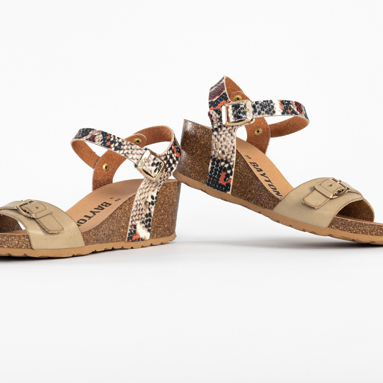 Patrizia Beige and Python Wedge and Semi-Wedge Sandals