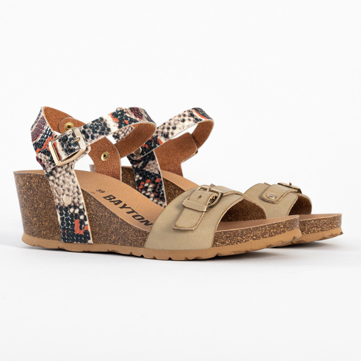 Patrizia Beige and Python Wedge and Semi-Wedge Sandals