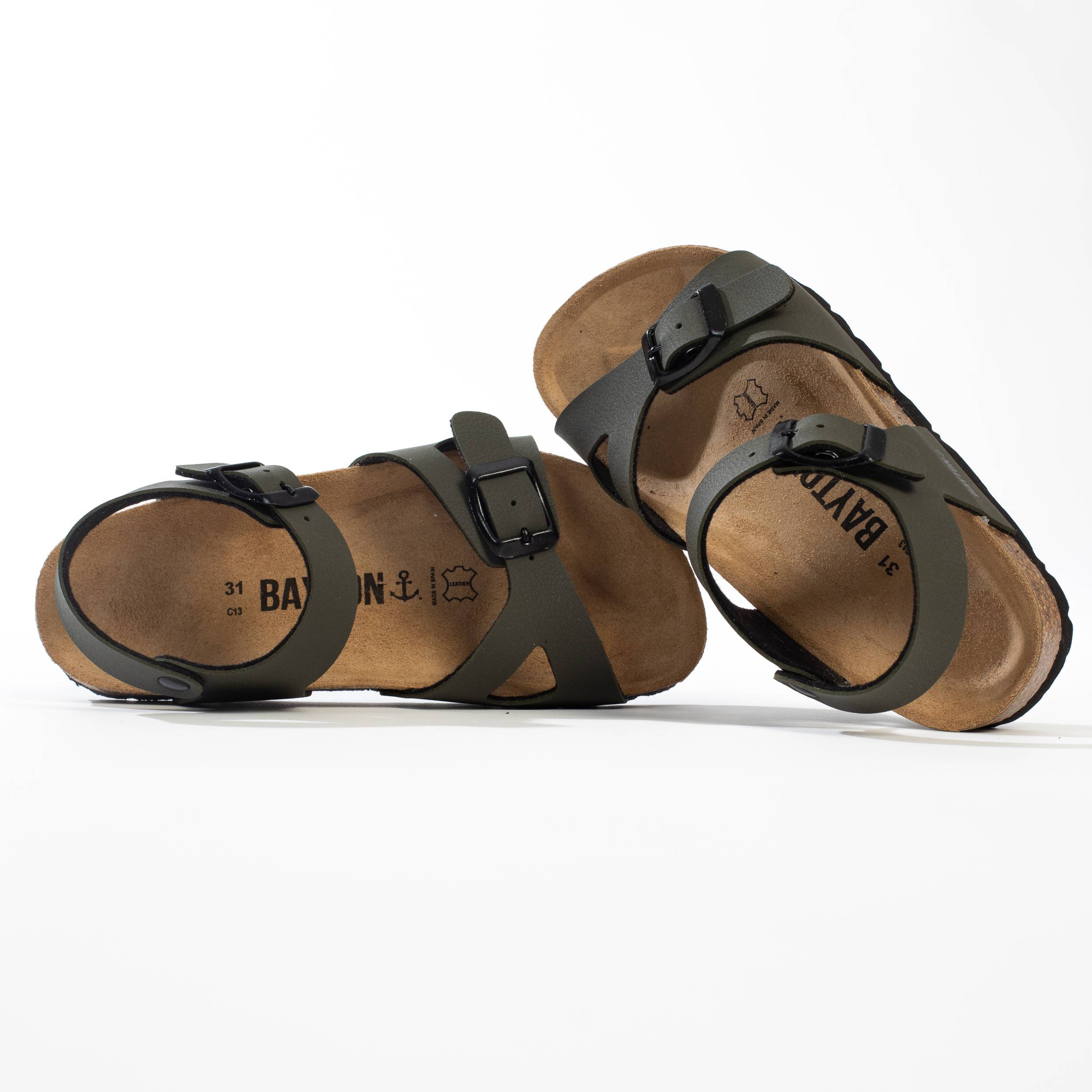 Khaki Pegase Multi-Strap Sandals