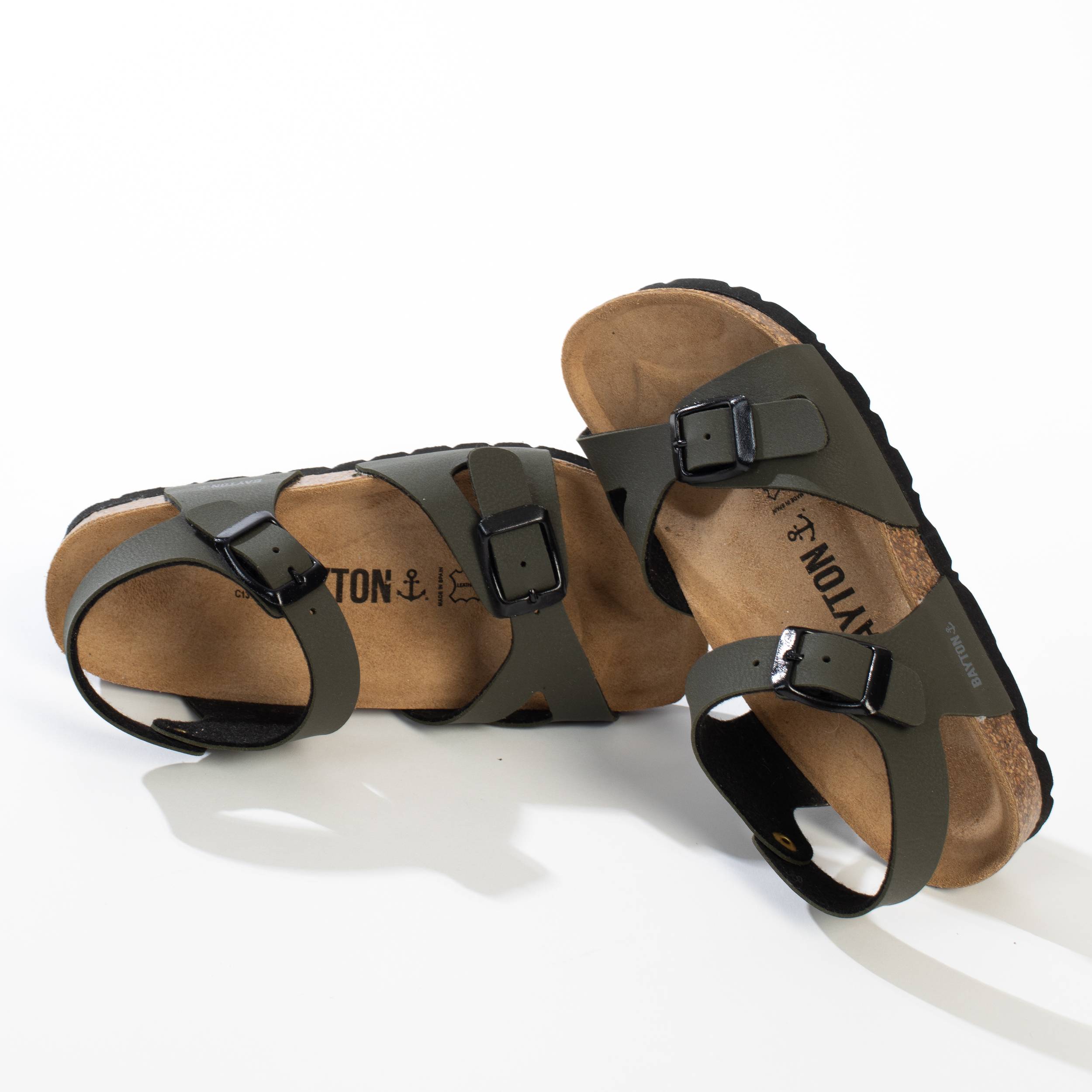 Khaki Pegase Multi-Strap Sandals