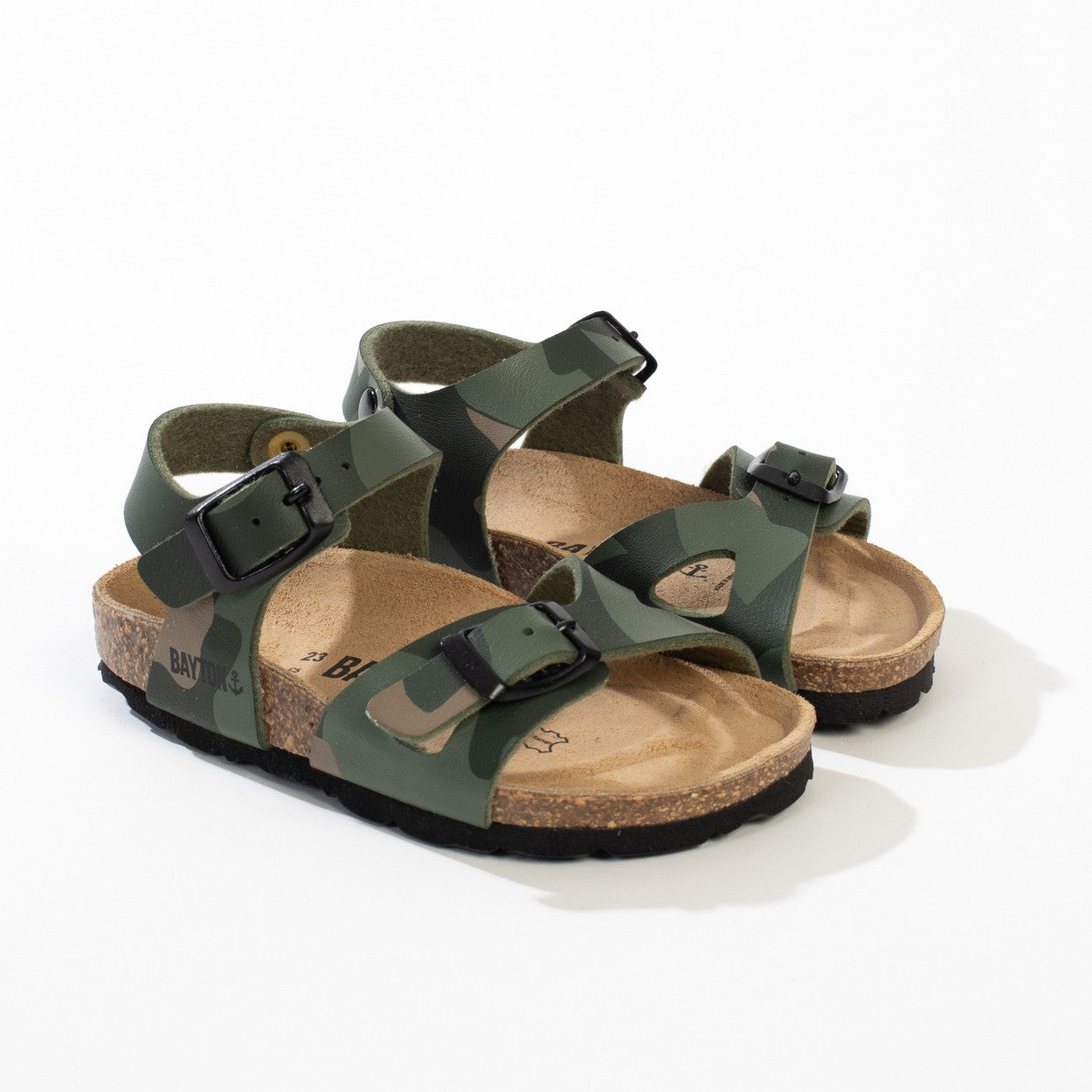 Khaki Camouflage Pegase Multi-Strap Sandals