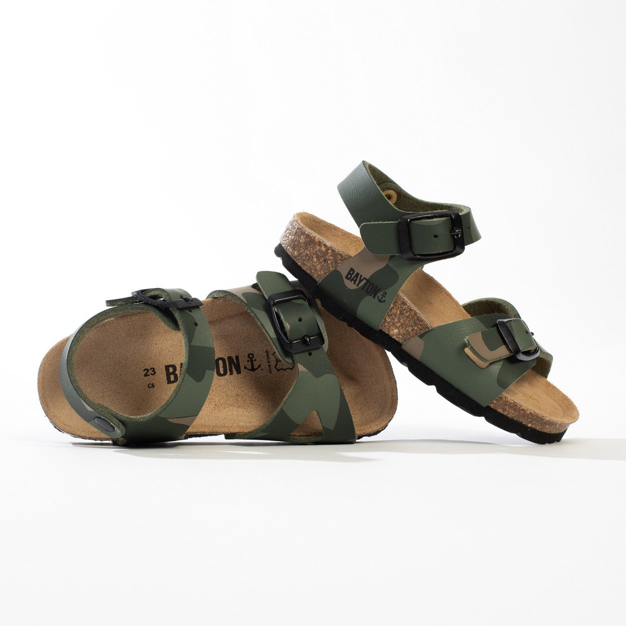 Khaki Camouflage Pegase Multi-Strap Sandals