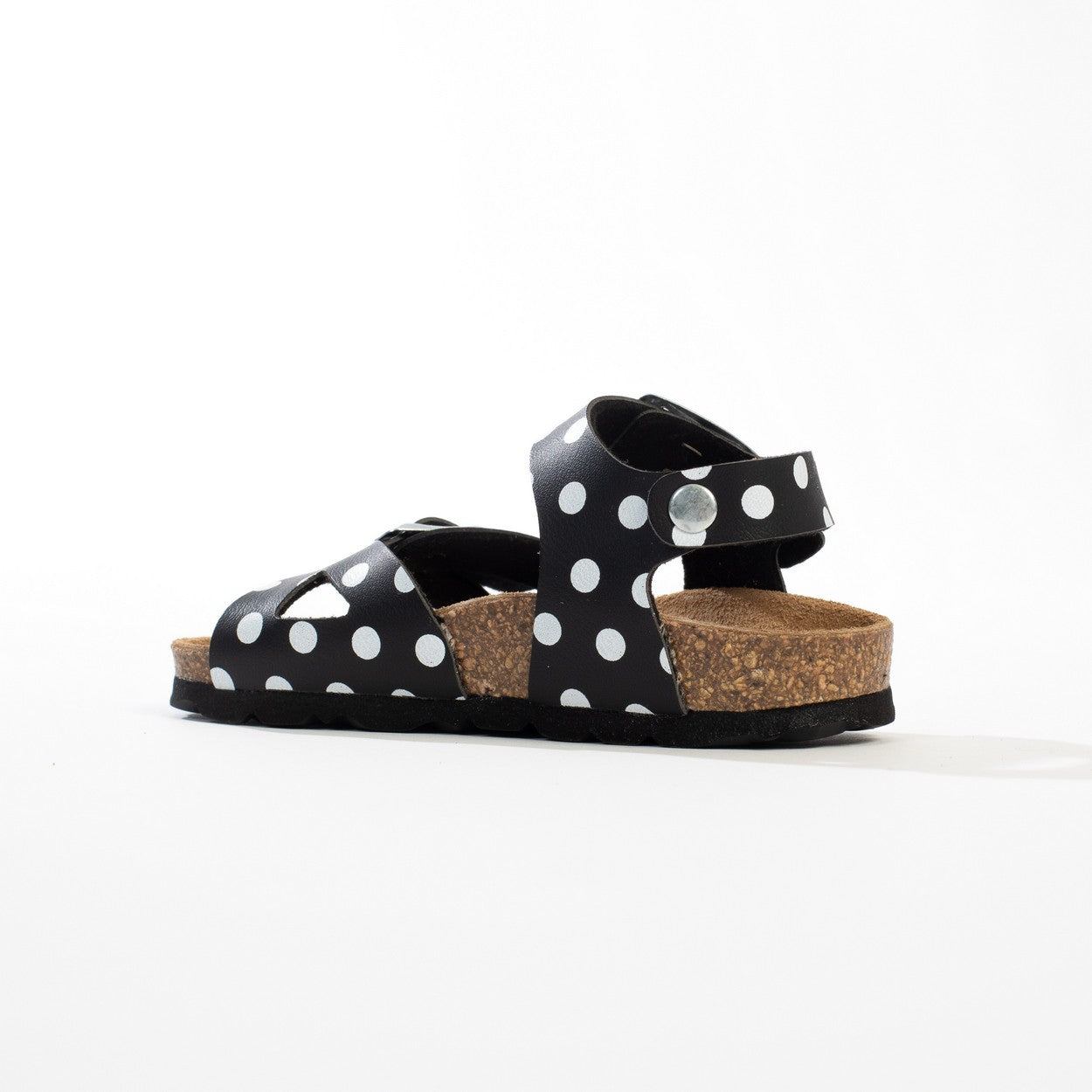 Pegase Black and White Multi-Strap Sandals