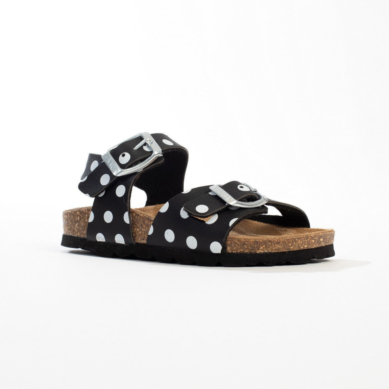 Pegase Black and White Multi-Strap Sandals