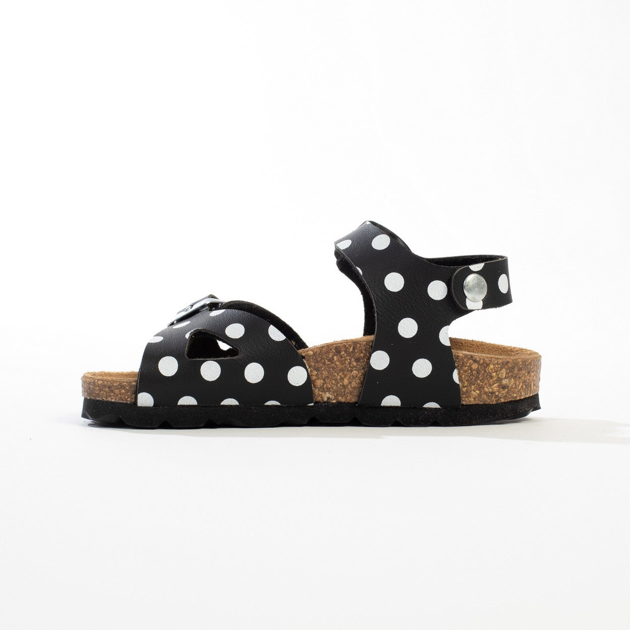 Pegase Black and White Multi-Strap Sandals