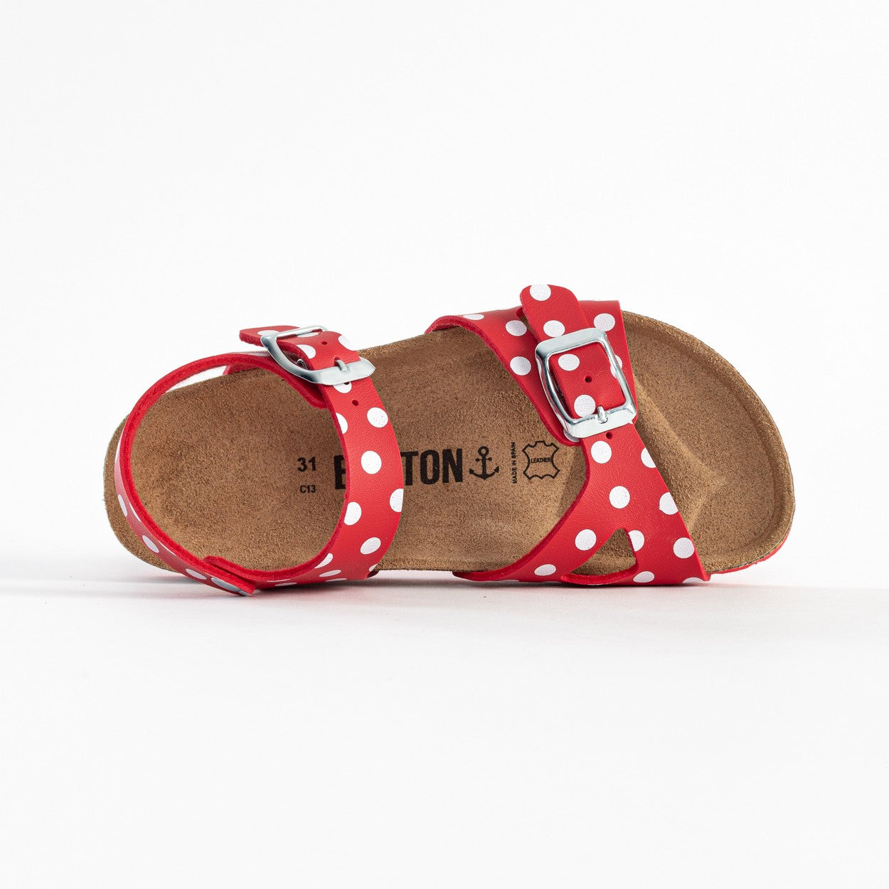 Pegase Red and White Multi-Strap Sandals