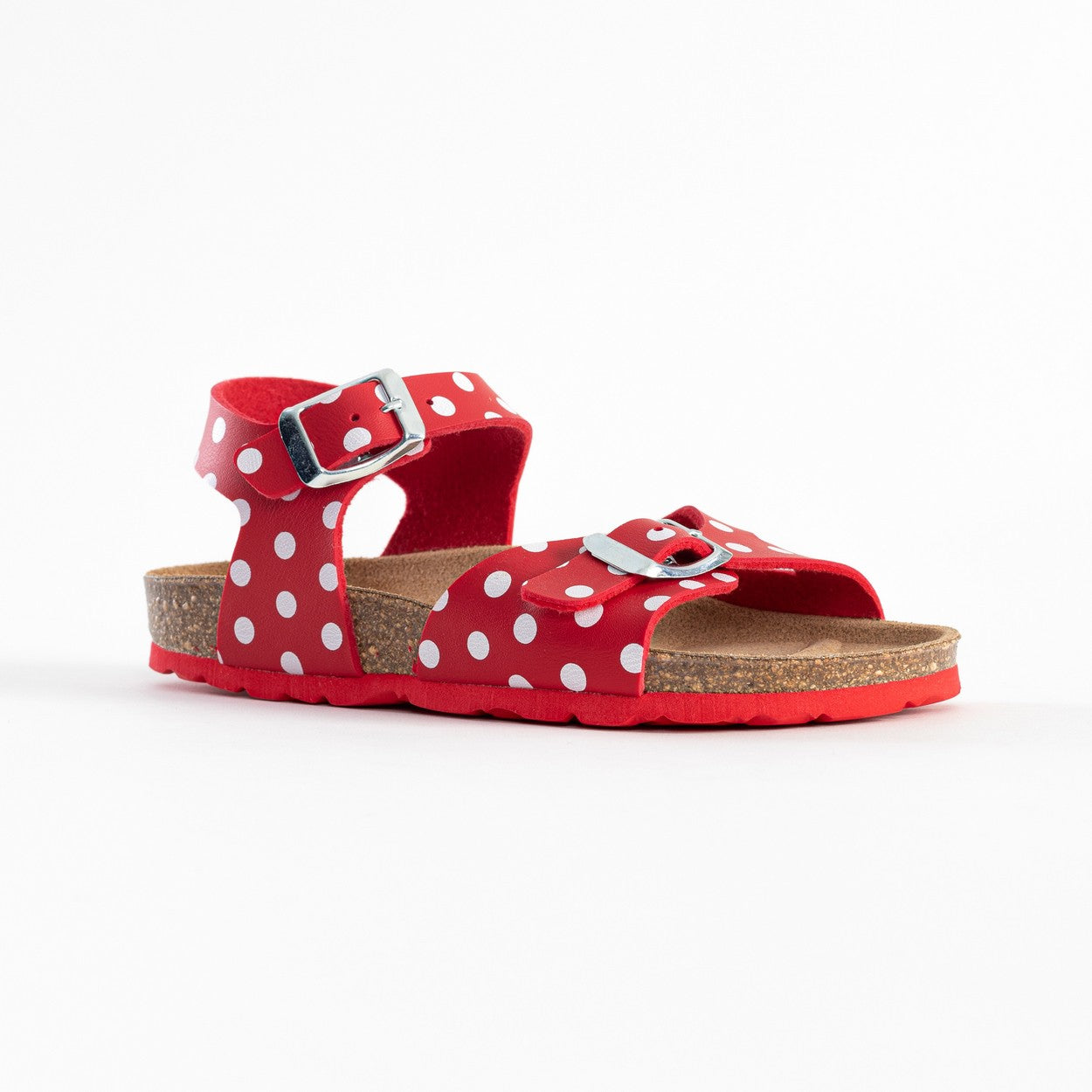 Pegase Red and White Multi-Strap Sandals