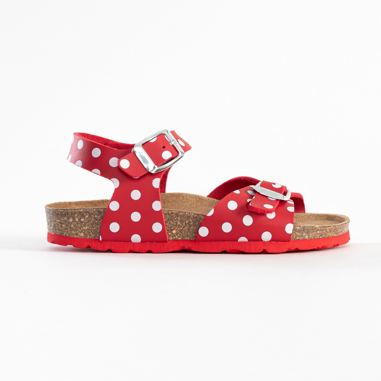 Pegase Red and White Multi-Strap Sandals