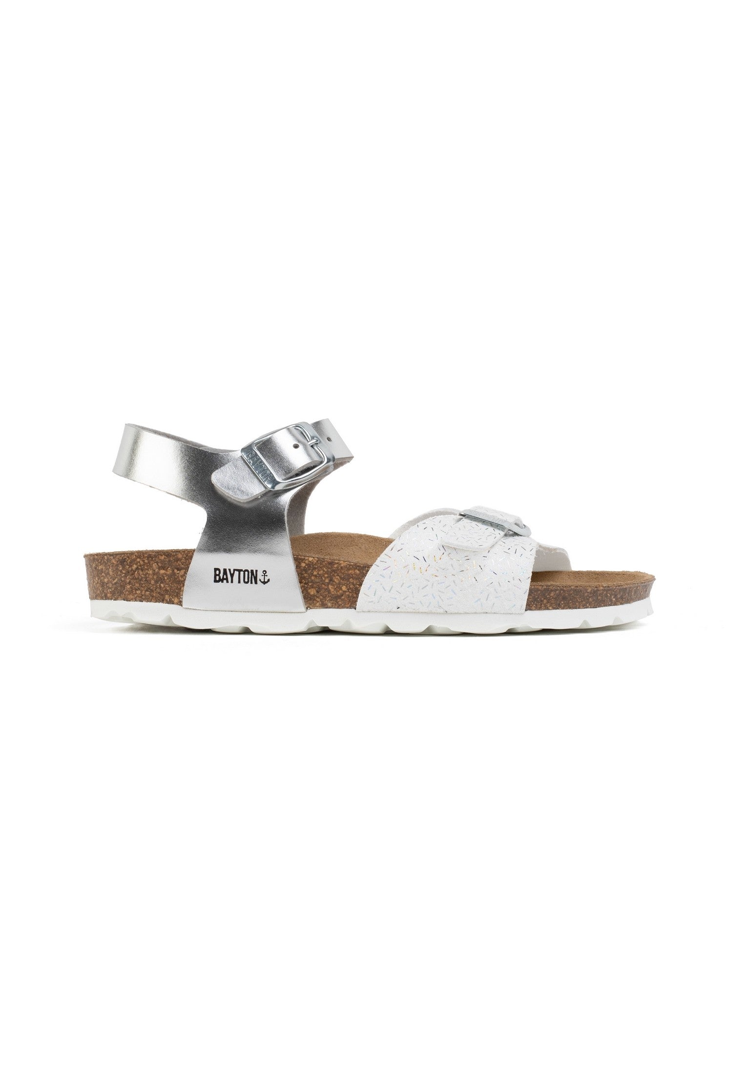 Pegase White and Silver Multi-Strap Sandals