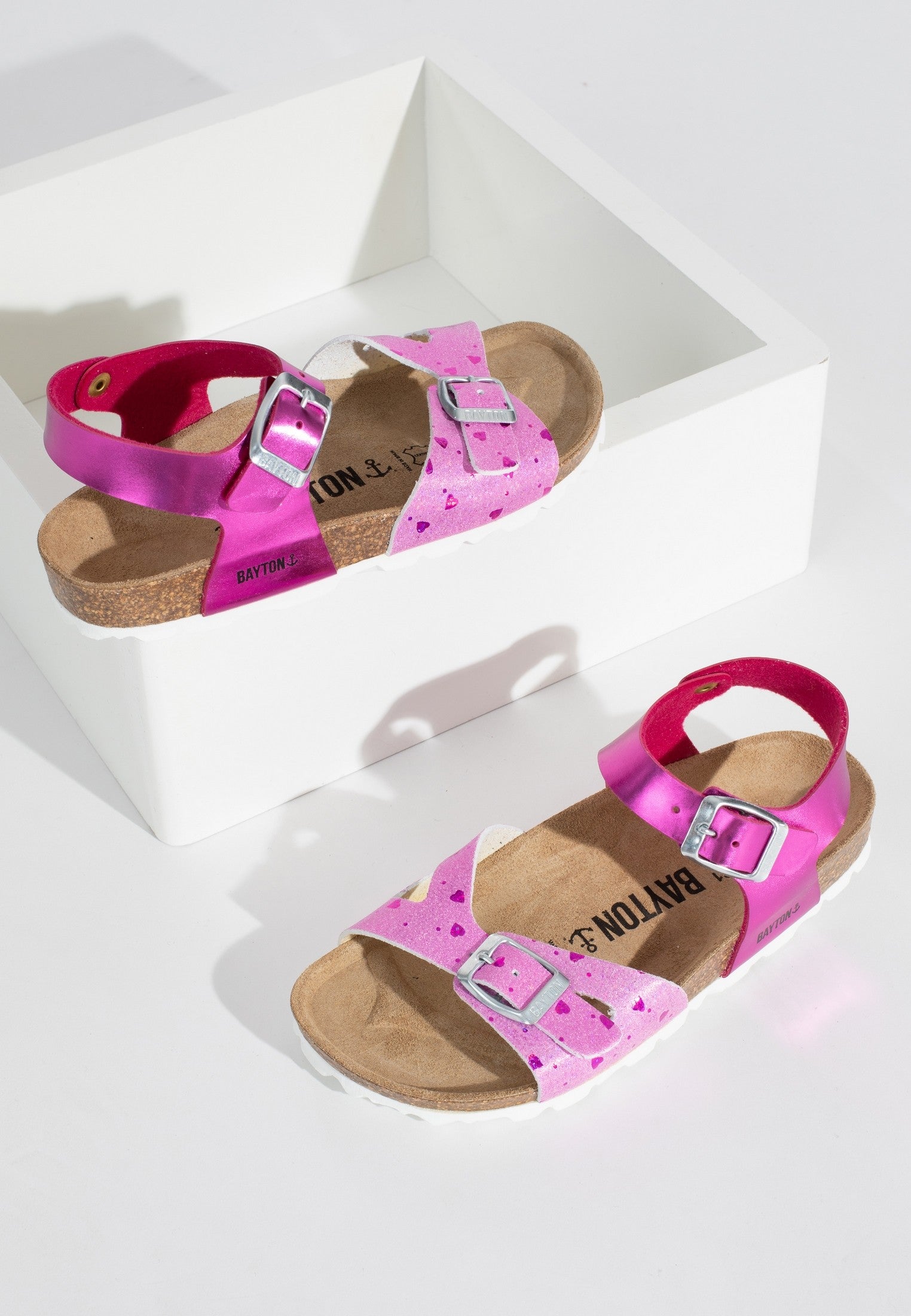 Pegase Fuschia Multi-Strap Sandals