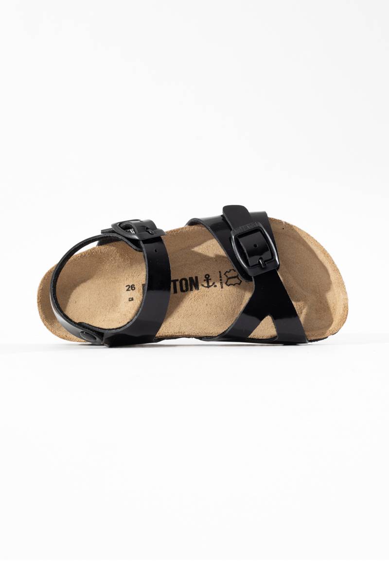 Pegase Black Multi-Strap Sandals