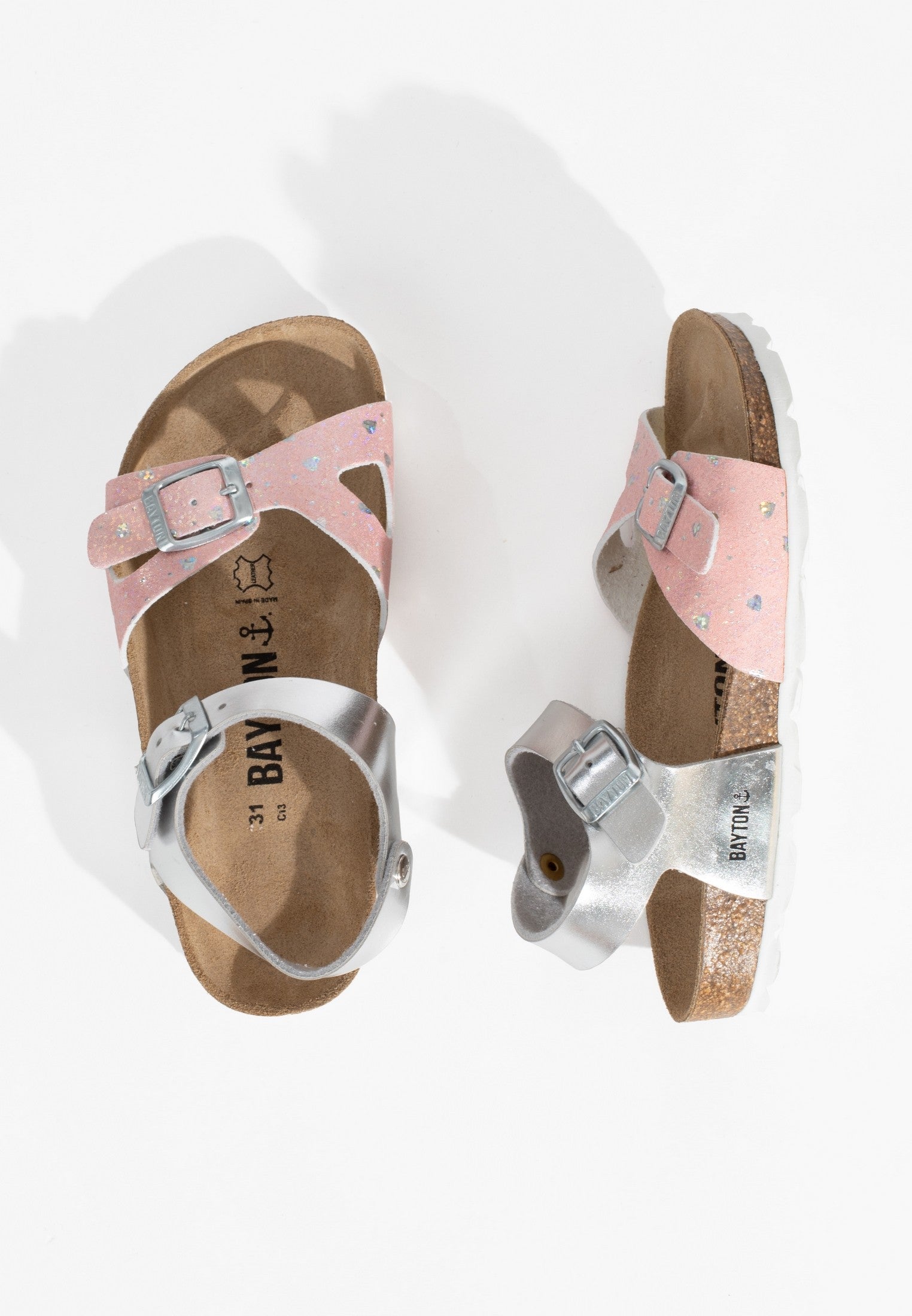 Pegasus Pink and Silver Multi-Strap Sandals