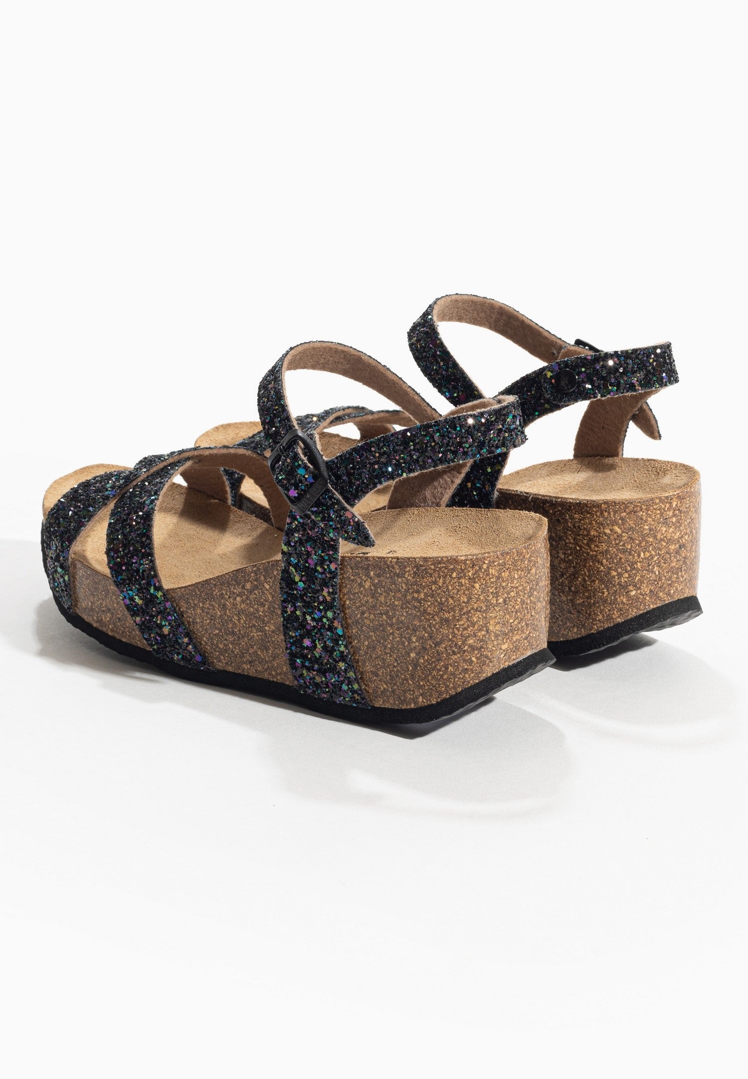 Sandalias Penny Glitter negro