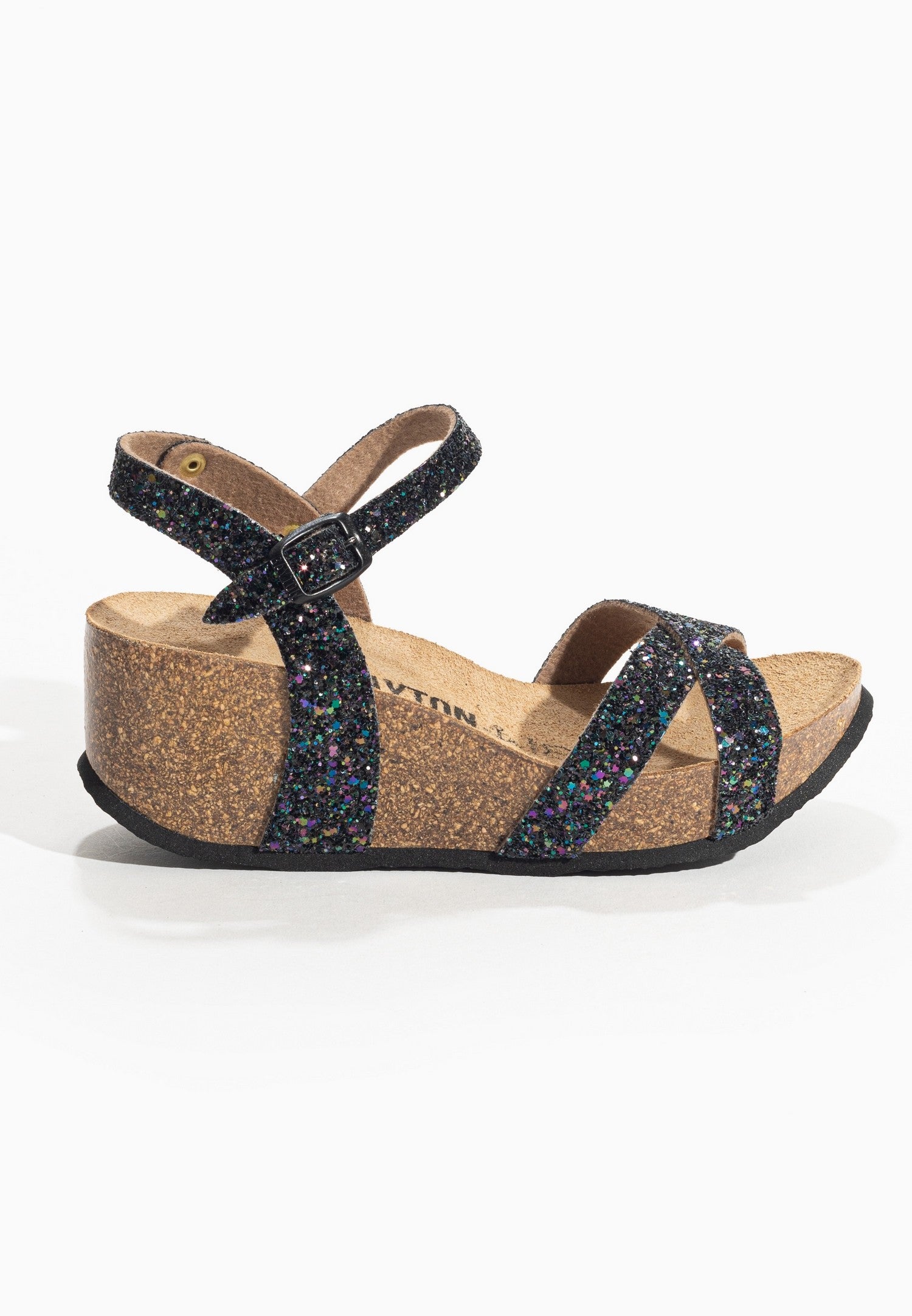 Sandalias Penny Glitter negro