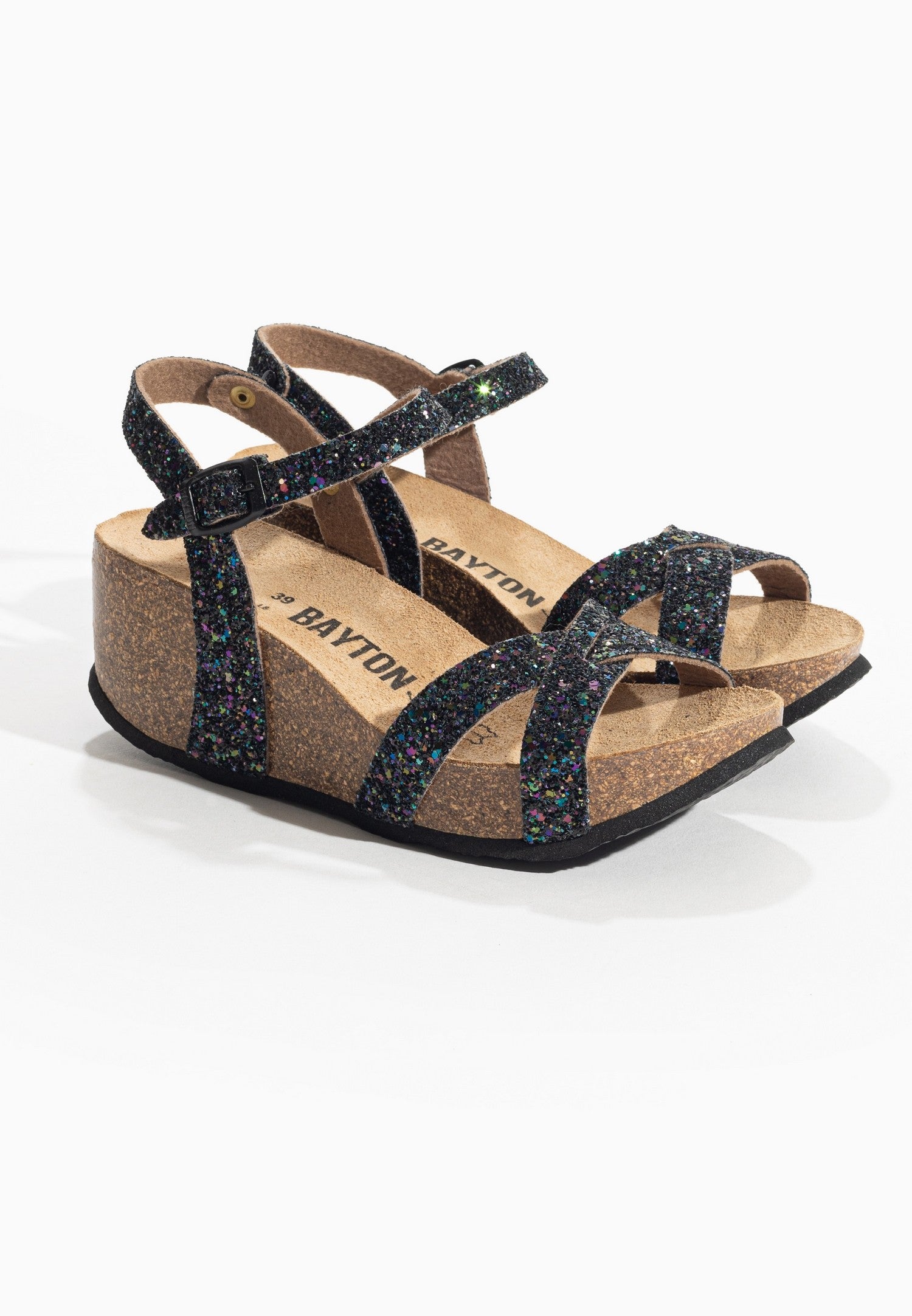 Sandalias Penny Glitter negro