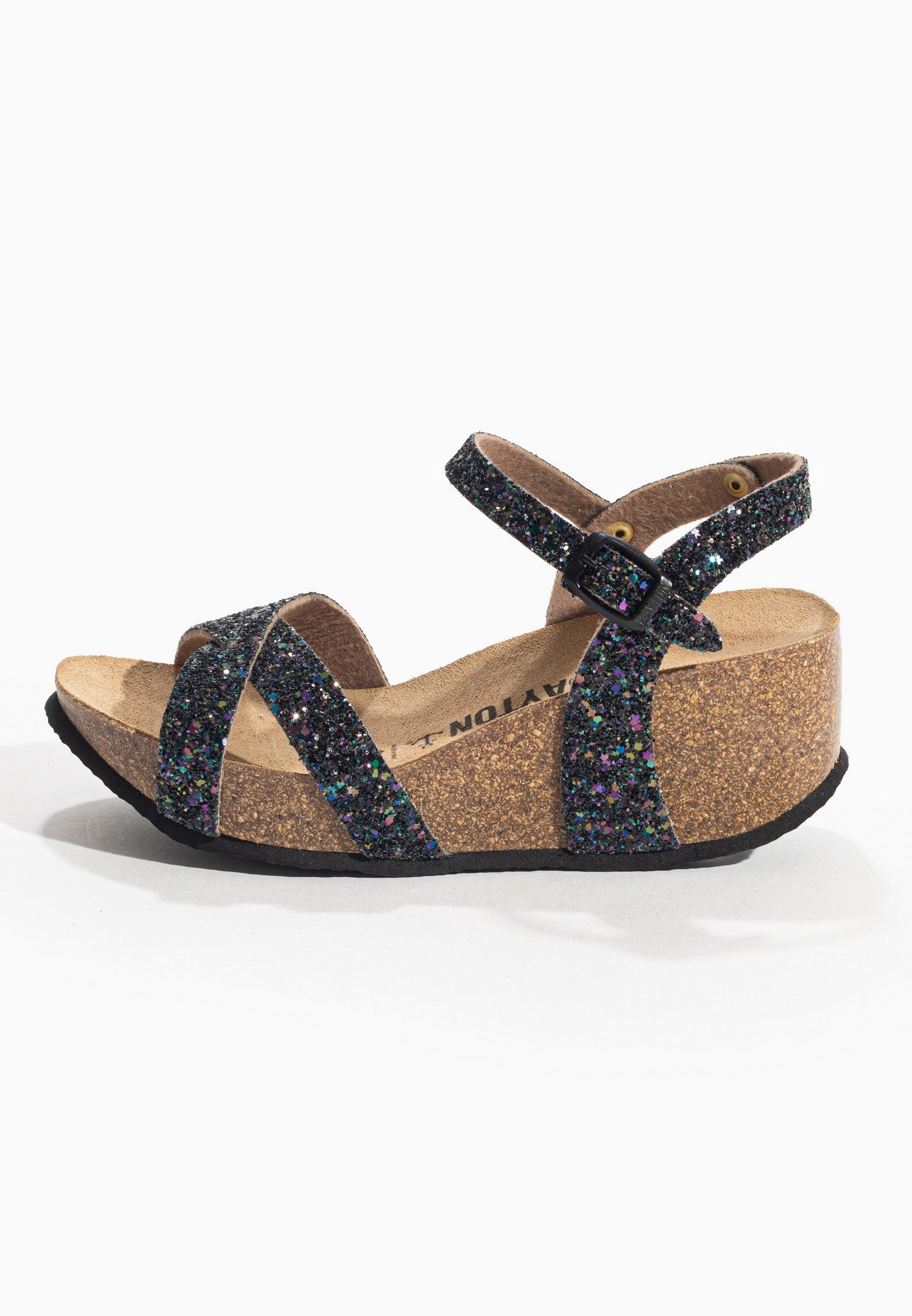 Sandalias Penny Glitter negro