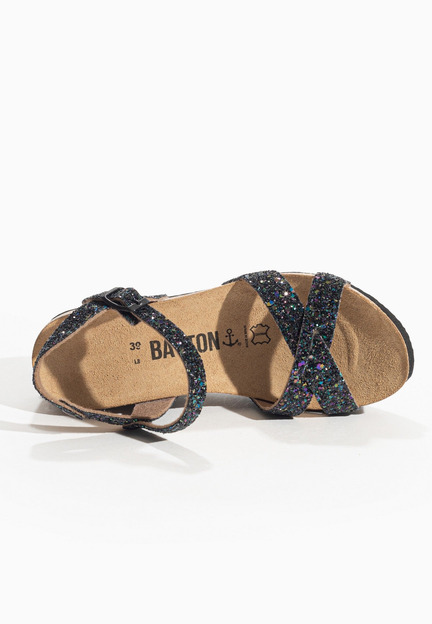 Sandalias Penny Glitter negro