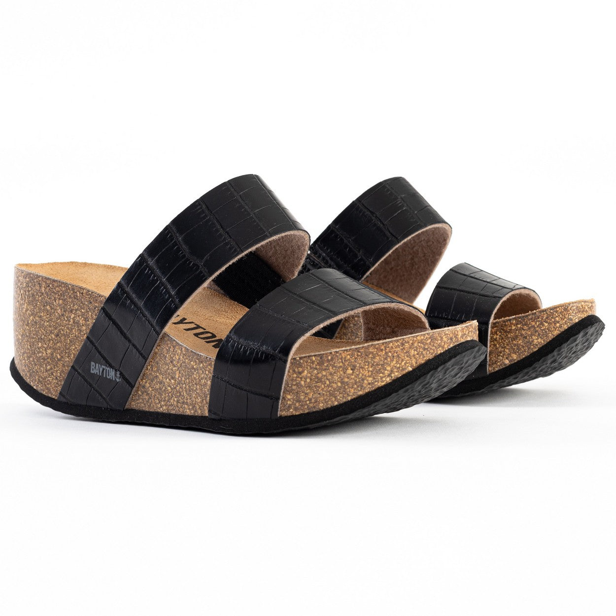 Philomene Black Wedge and Semi-Wedge Sandals