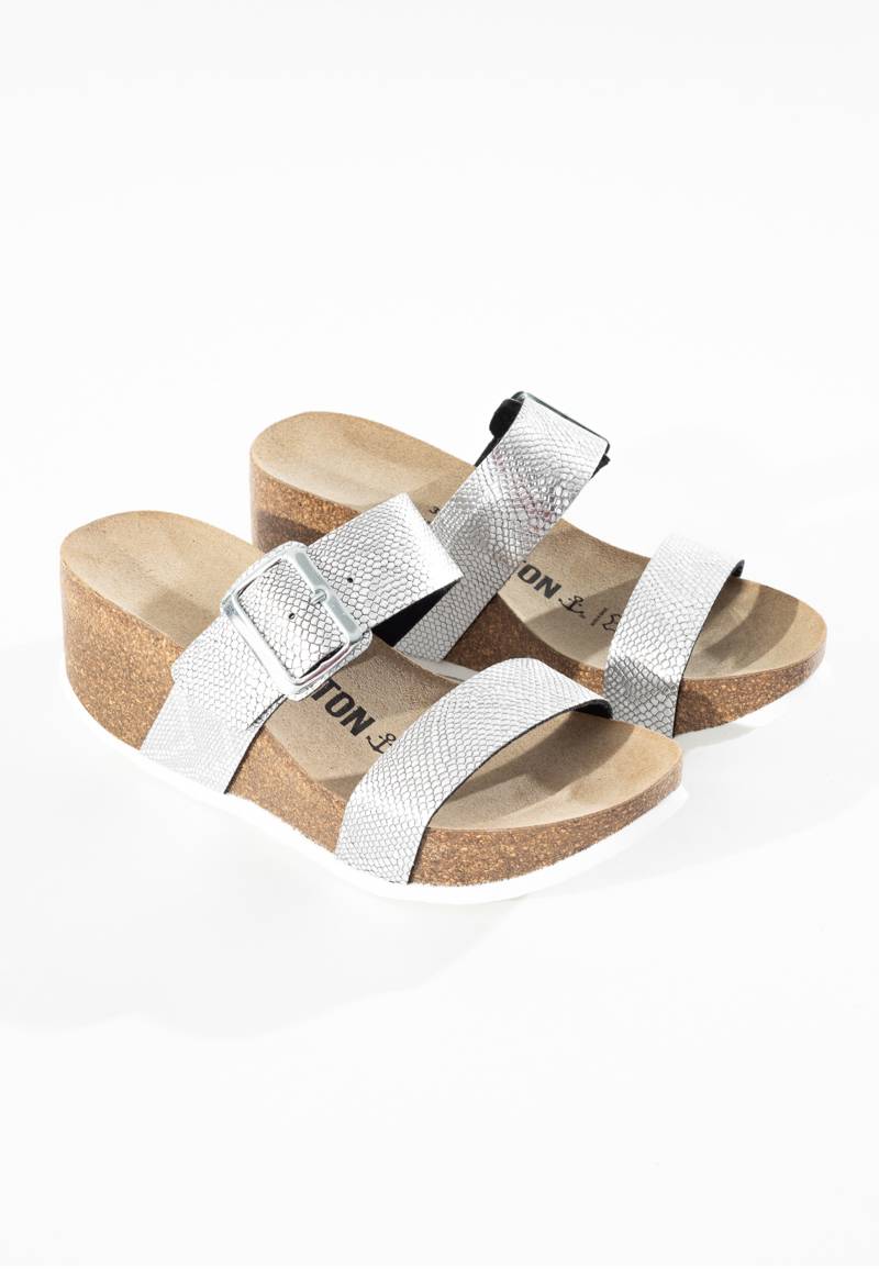 Philomene Silver Wedge and Semi-Wedge Sandals