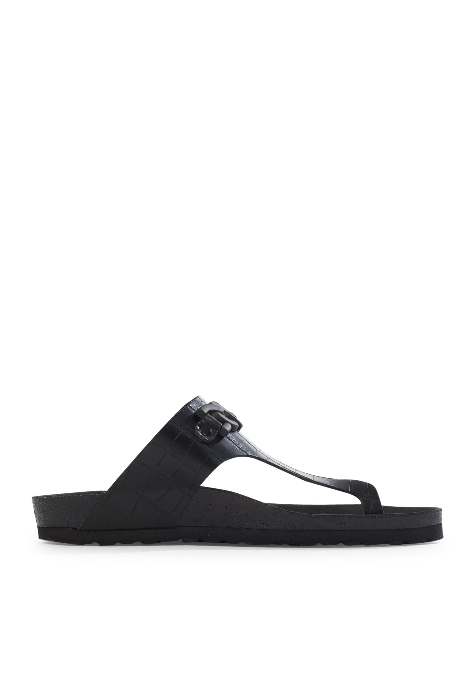 Picola Black Toe-Strap Sandals