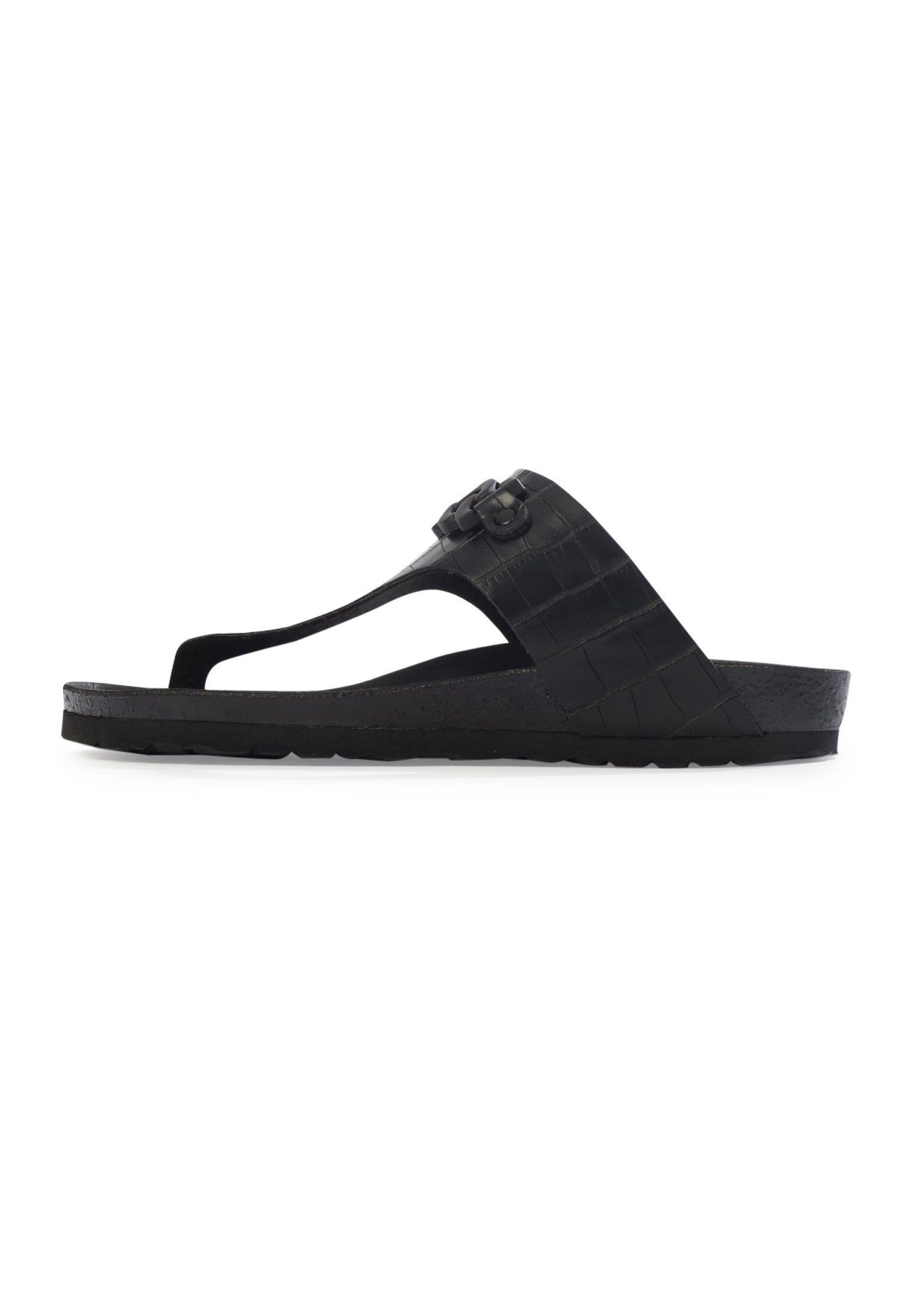 Picola Black Toe-Strap Sandals