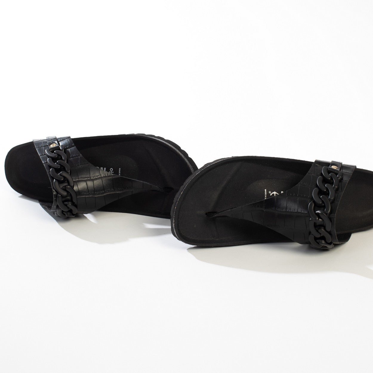 Picola Black Toe-Strap Sandals