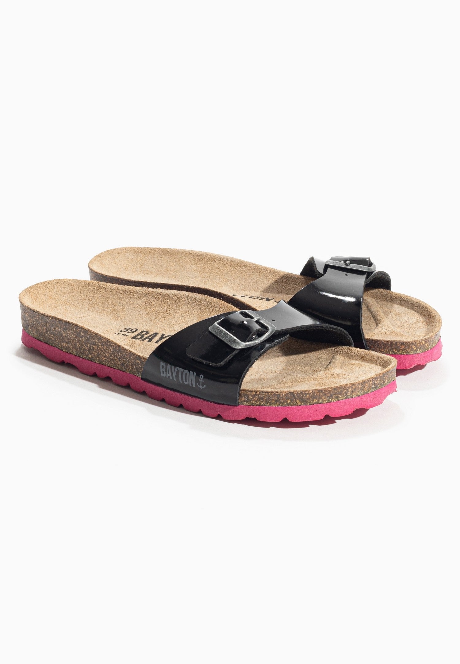 Prague Black 1 Strap Sandals