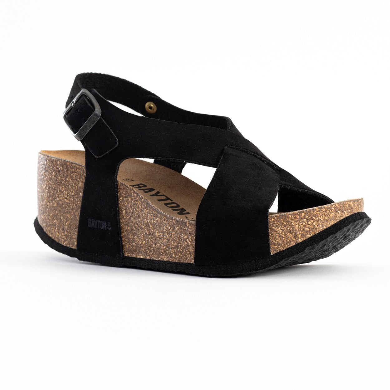 Rea Black Wedge and Semi-Wedge Sandals