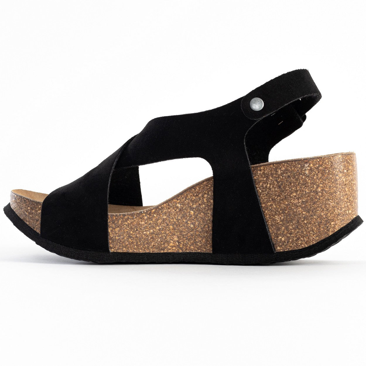 Rea Black Wedge and Semi-Wedge Sandals