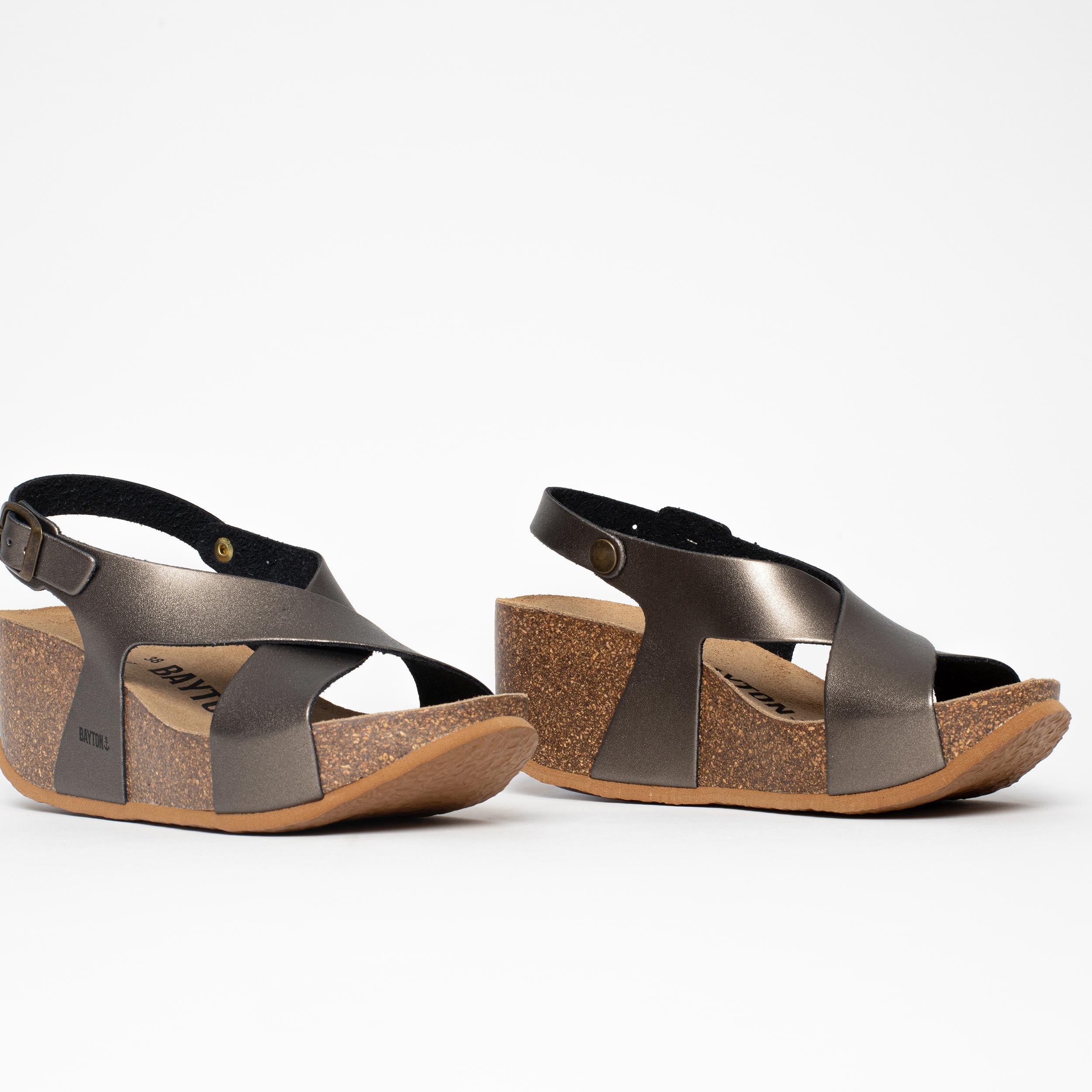 Rea Anthracite Grey Wedge and Semi-Wedge Sandals