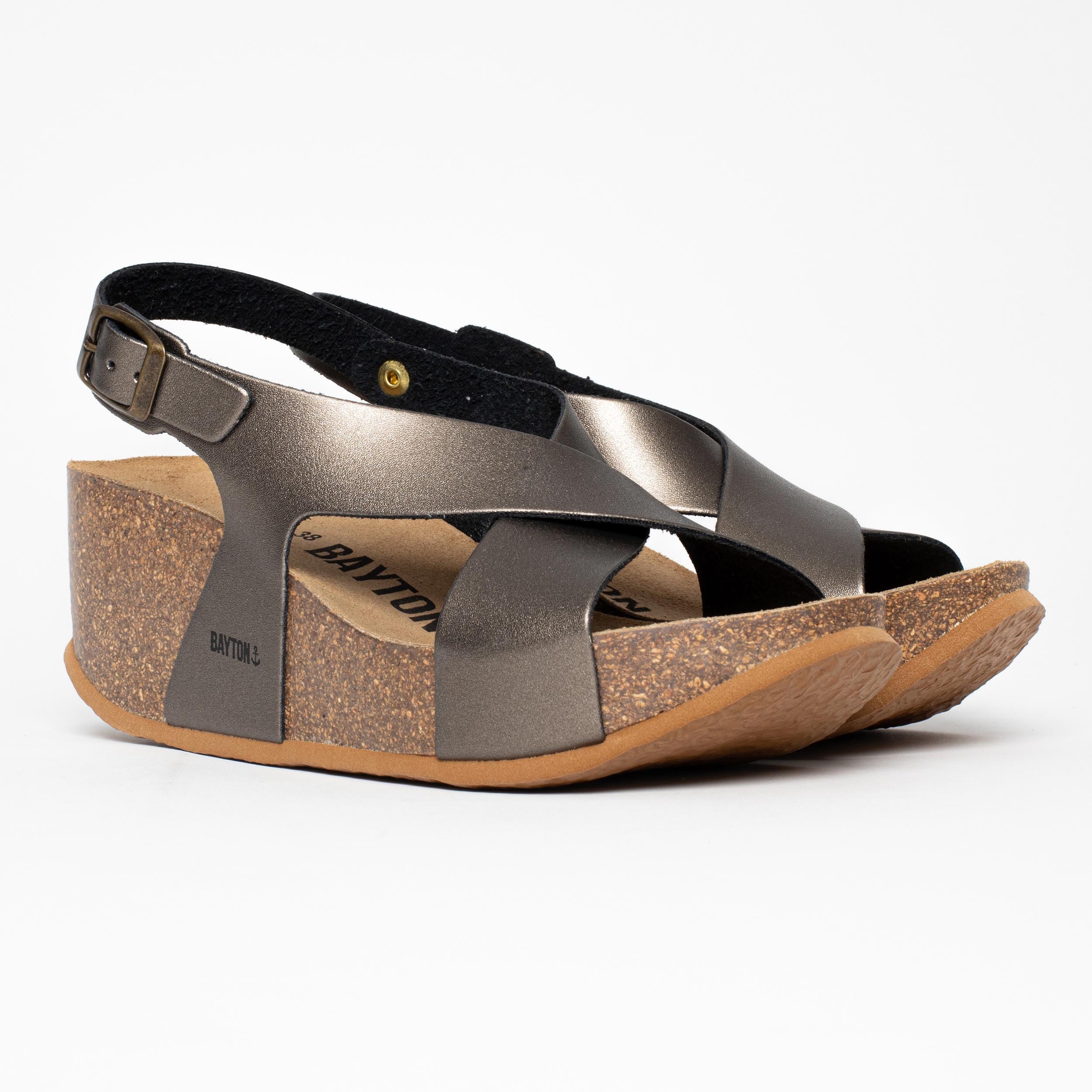 Rea Anthracite Grey Wedge and Semi-Wedge Sandals