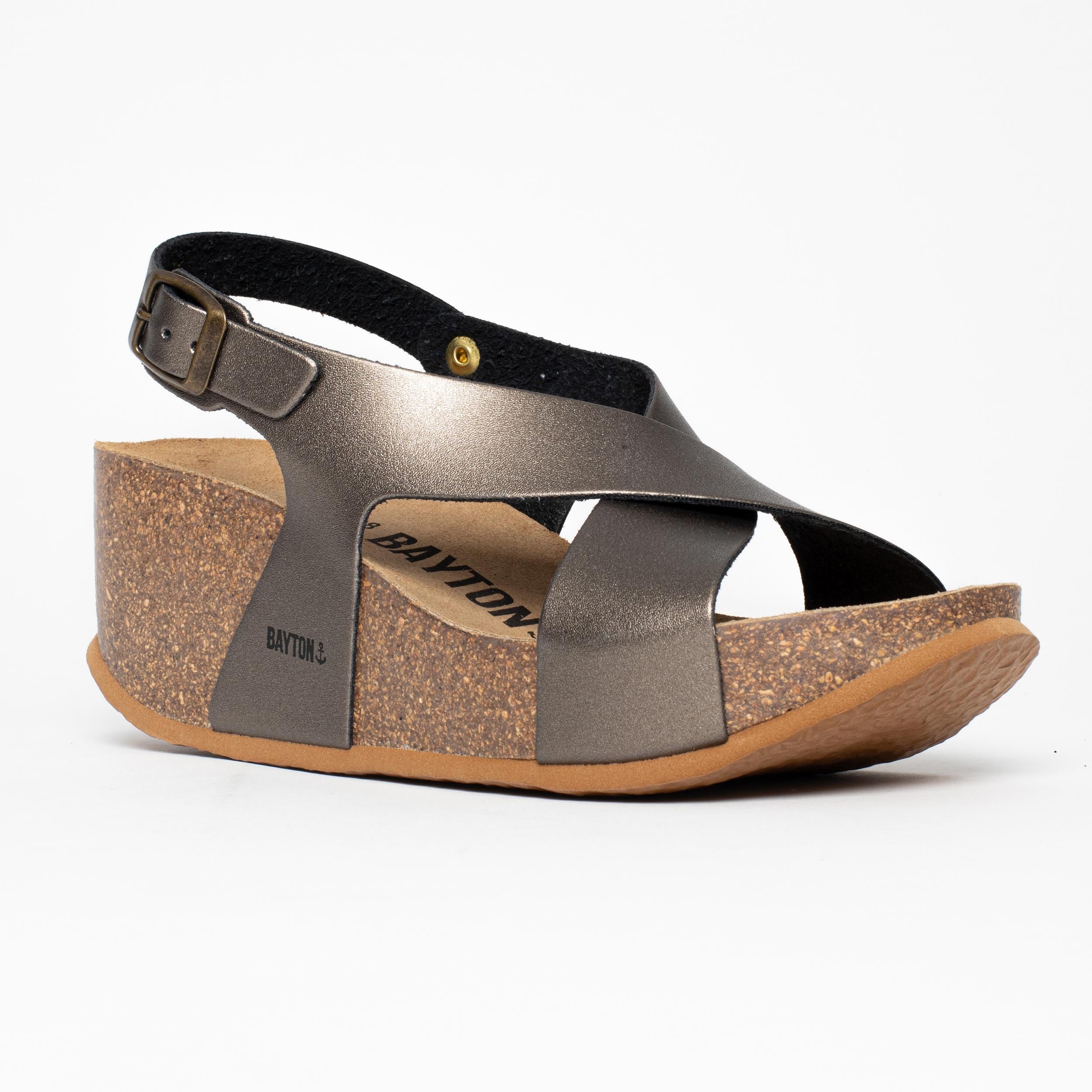 Rea Anthracite Grey Wedge and Semi-Wedge Sandals