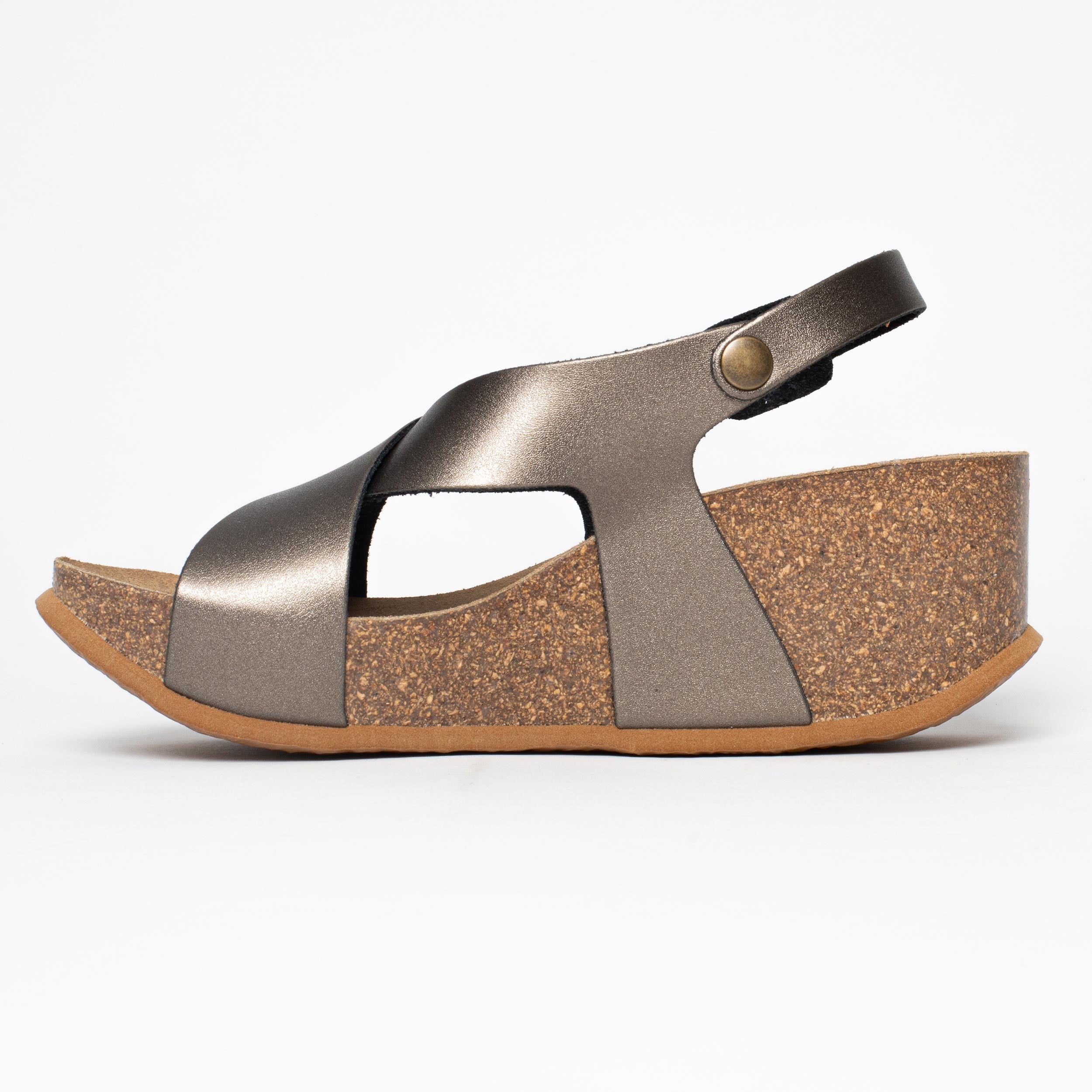 Rea Anthracite Grey Wedge and Semi-Wedge Sandals